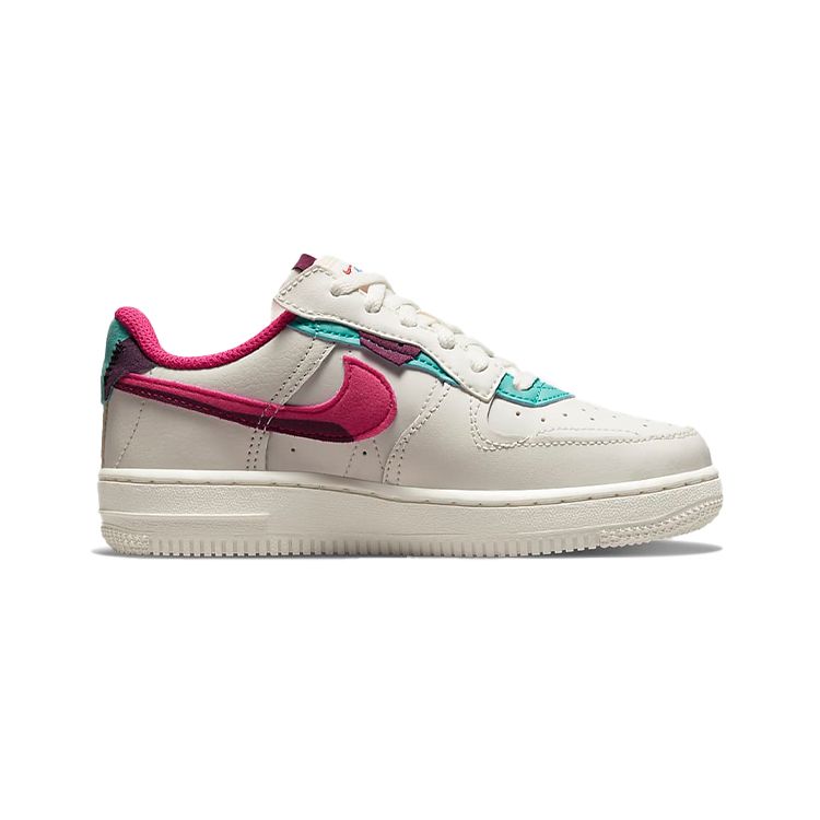 Nike Force 1 Fontanka PS Sail Washed Teal Sangria Kids Sneakers White Pink-Prime DO6146-101