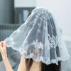 Elegant Lace Mantilla Veil Church Headscarf for Catholic Bride Veil Catholic Chapel Veil Embroidery Veil for Wedding