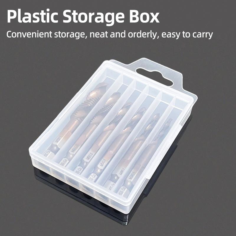 Composite Screw Tap Bit HSS-CO Tap Drill Set 1/4" Hex Spiral Tap Drill Reamer Titanium Soft Metal Thread Drilling Tapping Tools