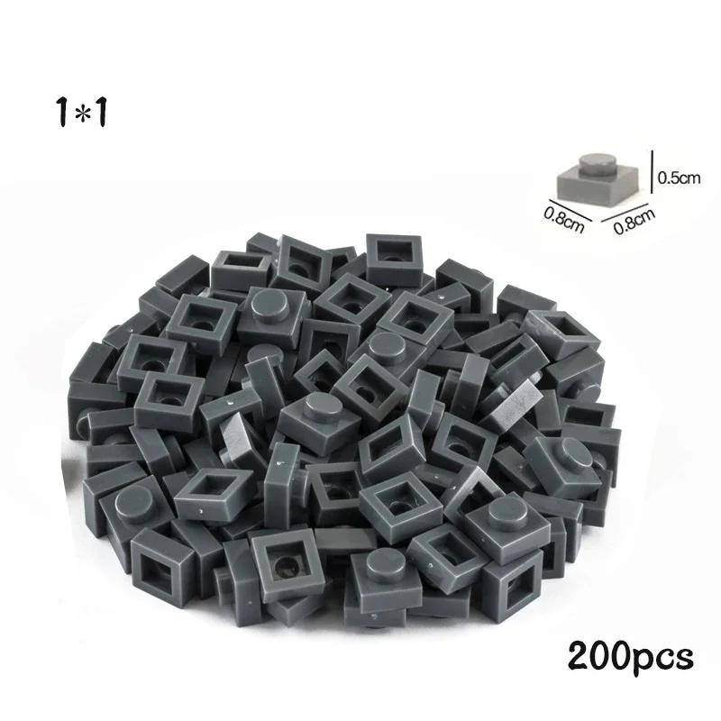 Non-Toxic 200Pcs Diy Building Blocks Thin Figures Bricks 1X1 Dots 21Color Educational Creative Size Compatible With 3024 Toys For Children