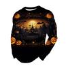 3D Printed Halloween Theme Long Sleeve T-shirts Men's Fashion Tops Casual Party Clothing
