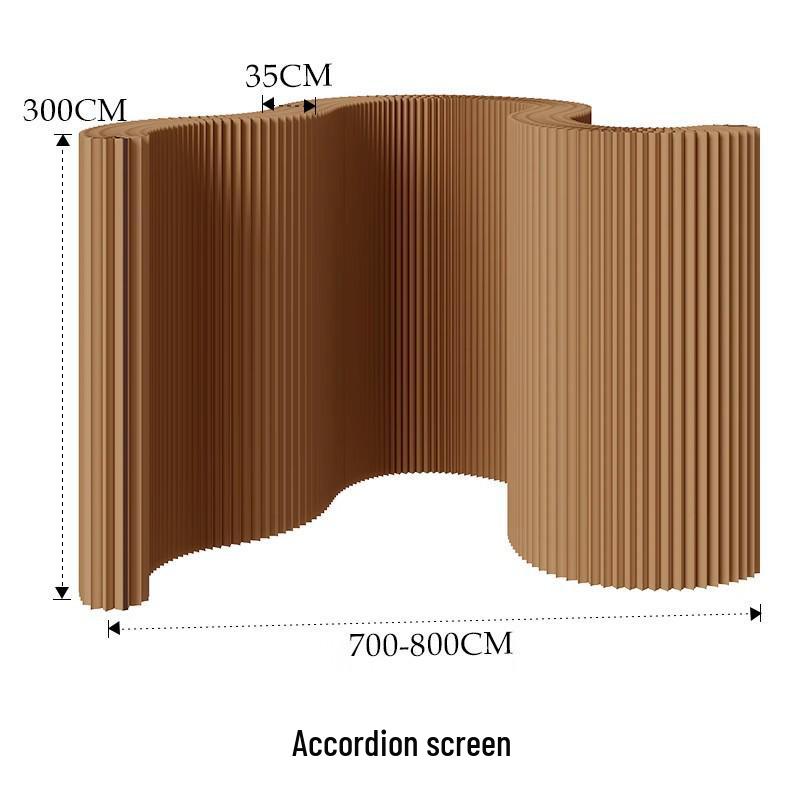 18-Panel Curved Folding Screen Divider – Japanese Style Retractable Wall for Live Broadcasts