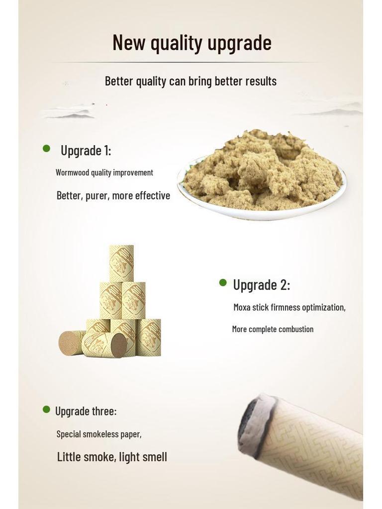 Zhongjing Three-Year Aged Moxa Stick for Home Moxibustion - Relieves Joint Pain and Fatigue