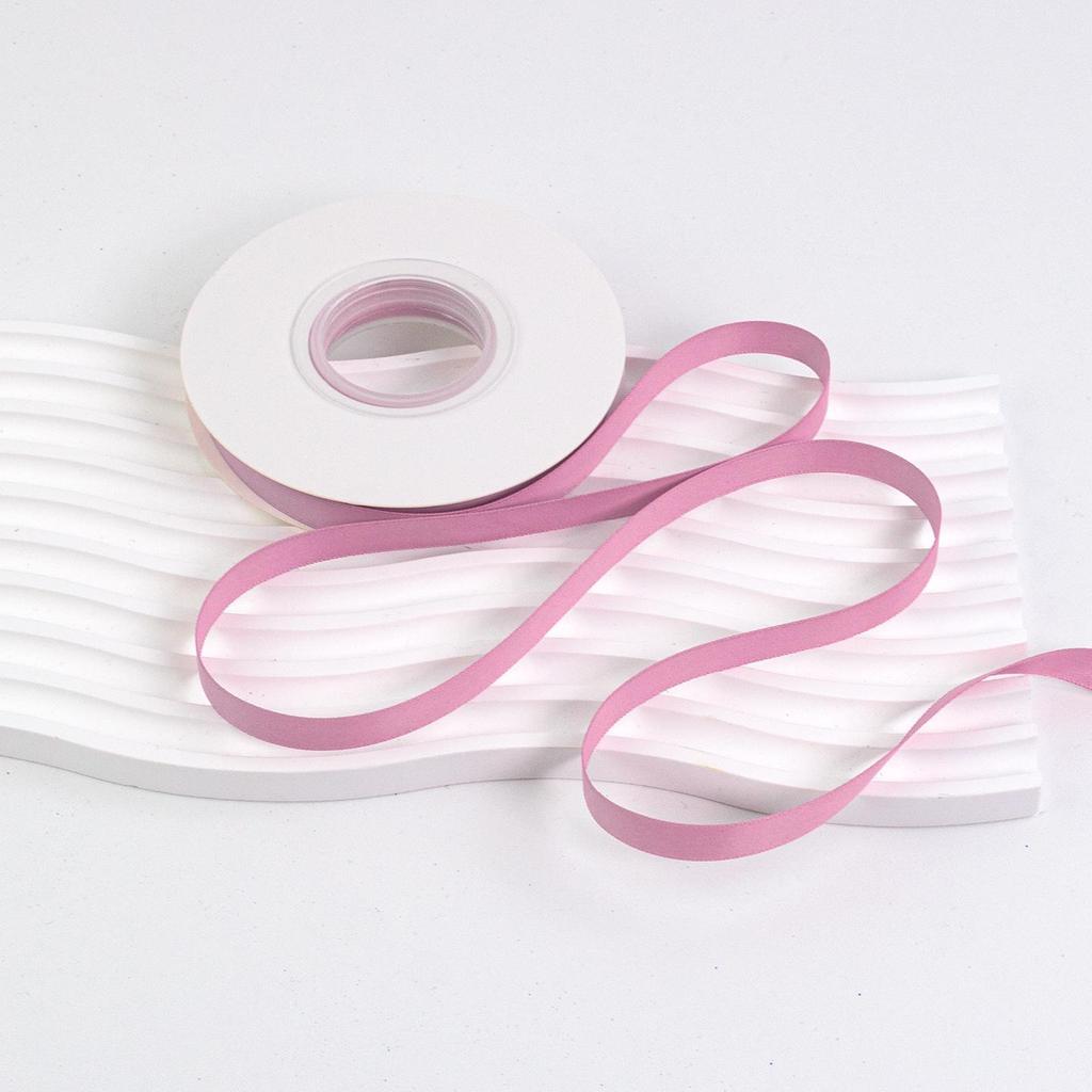 1cm Solid Matte Polyester Ribbon for Fresh Flower Bouquets - Single Color Woven Macaron Ribbon