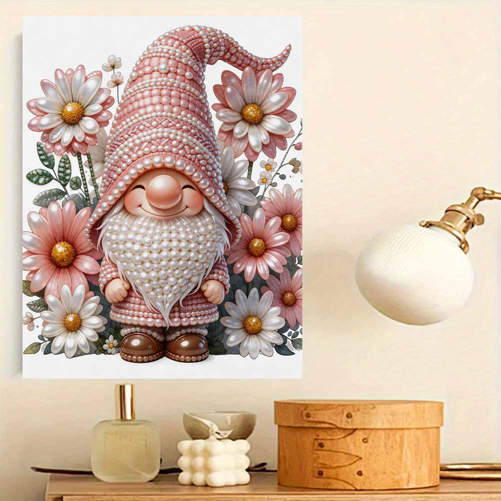Frameless Dwarf Pearl Painting Kit 30x40cm Floral DIY Pearl Art Elegant Gem Art for Home Wall Decoration Perfect for Living Room & Bedroom