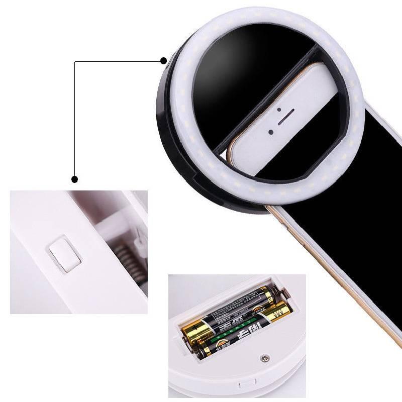 Phone Selfie Ring Light With Usb Rechargeable Power For Makeup And Video Recording