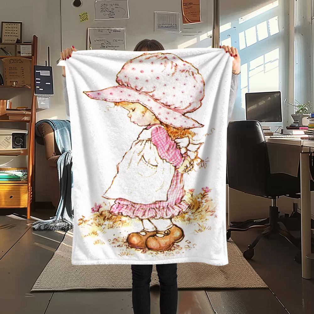 1 ks Flanelová deka se vzorem Sarah Kay, Vysoká kvalita, Pohodlná pro všechna roční období, Domácí dekorace, Teplo a pohodlí, Perfektní pro vánoční dárky144