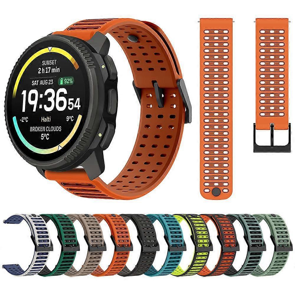 Pulseira de Silicone de 22mm Para Suunto 5 9 Peak Pro/RACE S/Run/Ocean 1:1 Pulseira Oficial para Suunto Vertical 2 Pulseira de Relógio
