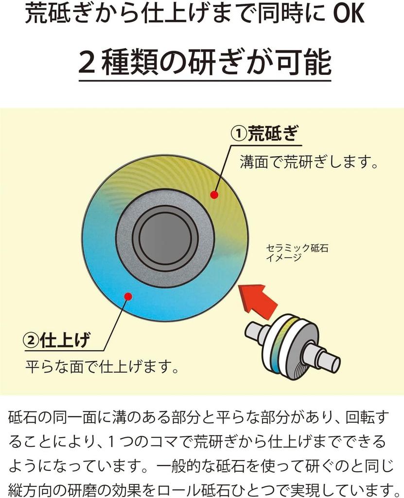 Kyocera Roll manueller Messerschärfer für Edelstahl und Stahl Feinkeramik Ungefähr 10 Vorwärts- und Rückwärtsgänge Grob und Gleichzeitig Hohe Schärfe