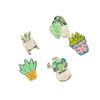 Versatile Cactus Plant Drip Oil Alloy Brooch - Metal Pin for Clothing, Bags, and Shoes