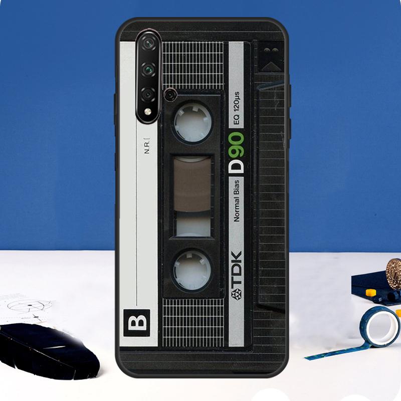 Old Cassette Tape Case For Huawei P30 Pro P20 P40 Lite Nova 9 10 SE 11 3i 7i 8i 11i Y91 Y60 Y70 Y61 Y90 Cover