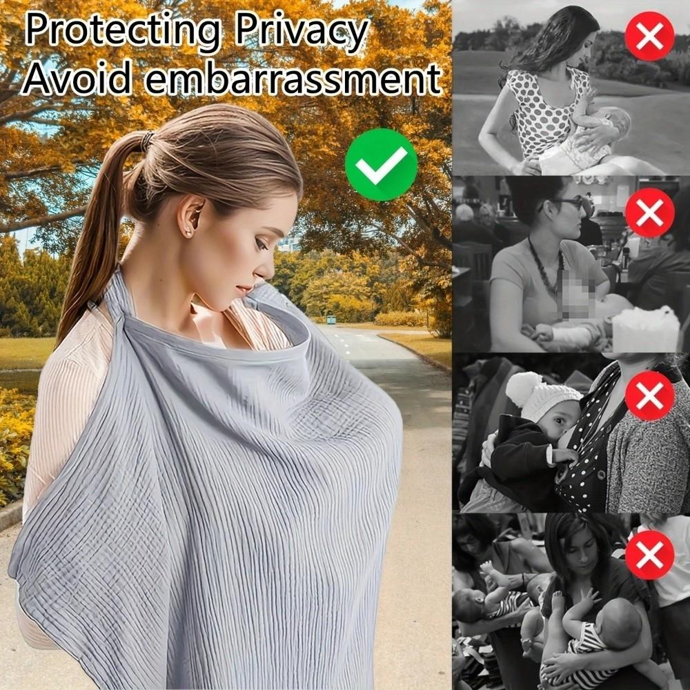 Prodyšná bavlněná osuška na kojení s kapsami Kojicí šála Kryt na kojení Pro ženy