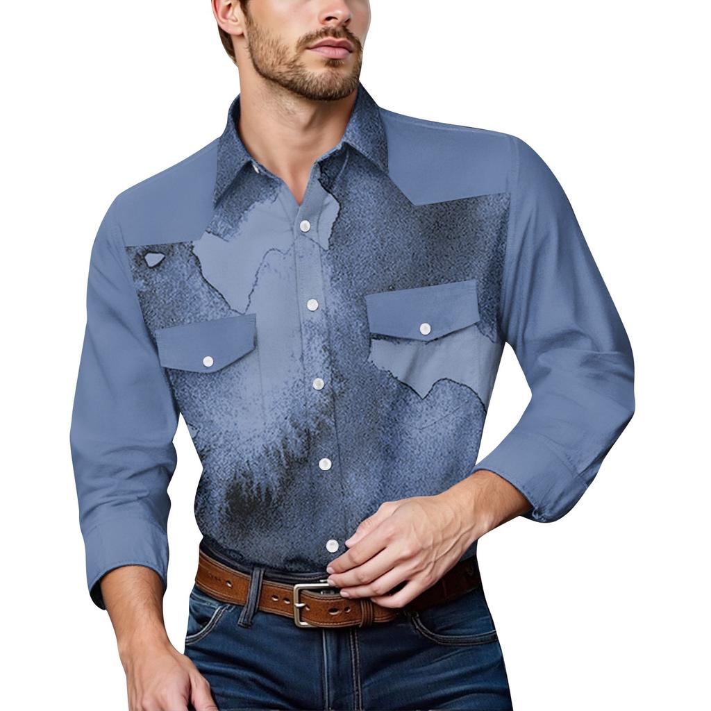 Men'S Fashionable Lapel And Shoulder Length Short Sleeved Casual Top