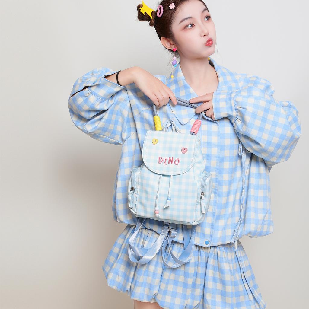 A Small Backpack for Female College Students Traveling, A Trendy Brand Commuter Backpack