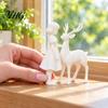 Study Room Desktop Decorations Girl And Deer Figurine, 3D Printed White Artistic Statue, Tabletop Fairy Tale Style Home Decor Ornament Sculpture