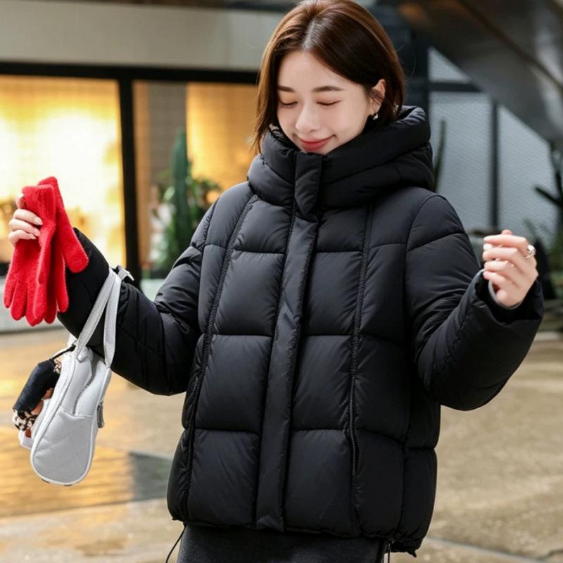 New winter European puffs short down cotton clothes women's foreign style thickened jackets student bread clothes tide