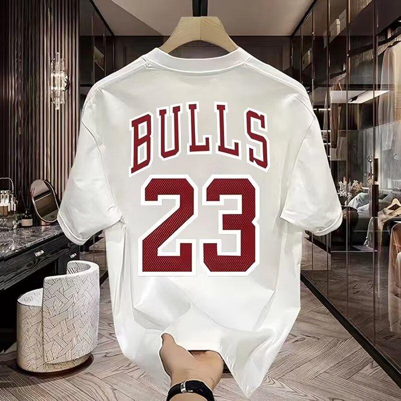 Basketball No. 23 Top, Fashionable Pure Cotton Men's Short-sleeved T-shirt, Casual and Comfortable T-shirt for Men