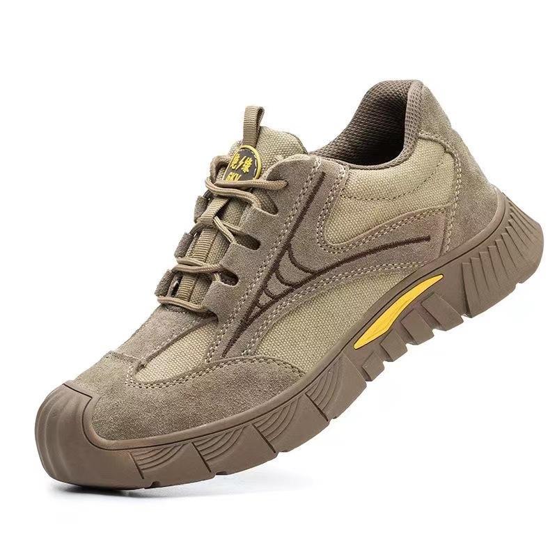 

New Anti-Smash Anti-Puncture Breathable Lightweight Durable Construction Shoes Men s Steel Toe Safety Shoes Work Boots 45