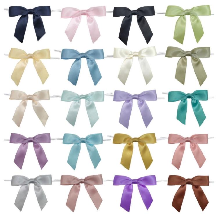 Pack of 50pcs Bowknot Ribbon Gift Wrapping And Party Decoration Multiple Color Reusable Marker Tool for Various Themes
