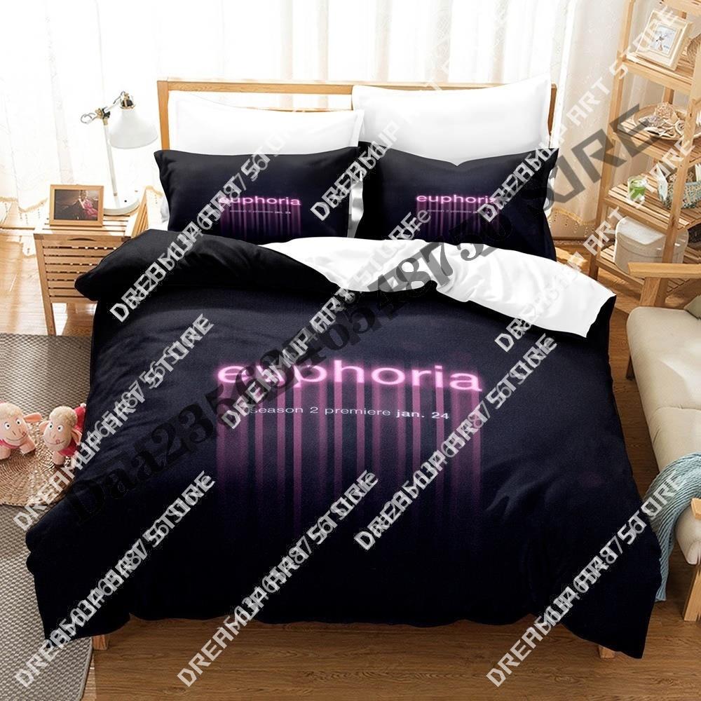 3D Print TV Euphoria Bedding Set Boys Girl Twin Queen King Size Duvet Cover Pillowcase Bed boys Adult Home Textiles