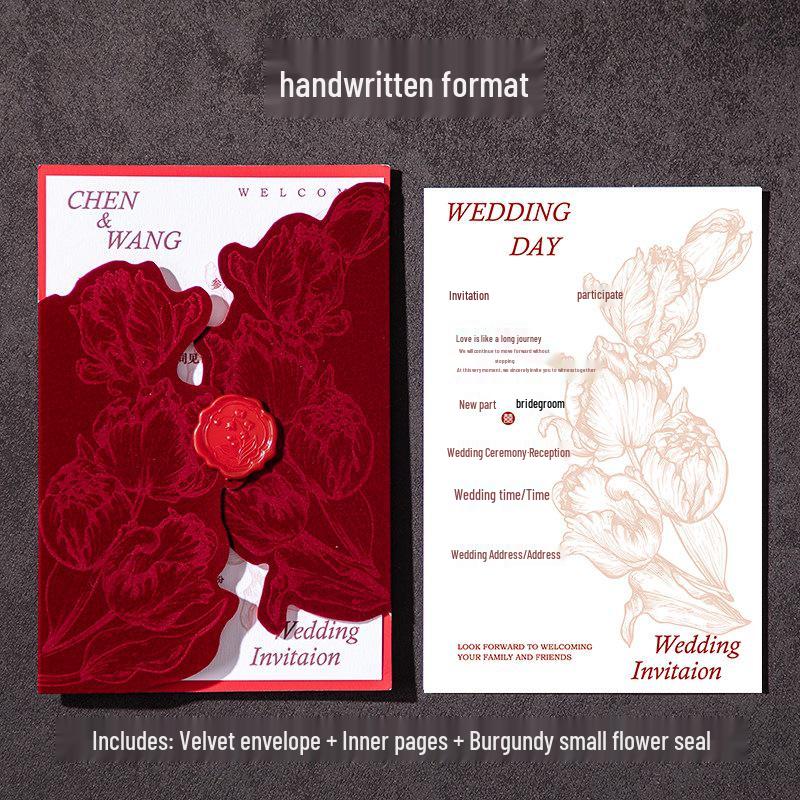 2025 Elegant French Wedding Invitation & Thank You Card Set