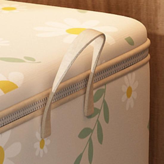 Quilt-Aufbewahrungstasche, Kleidung, Spielzeug, Organizer mit Griff, Reißverschluss, wasserdicht, großes Fassungsvermögen, wiederverwendbare Quilt-Kleidungsbehälter-Tasche