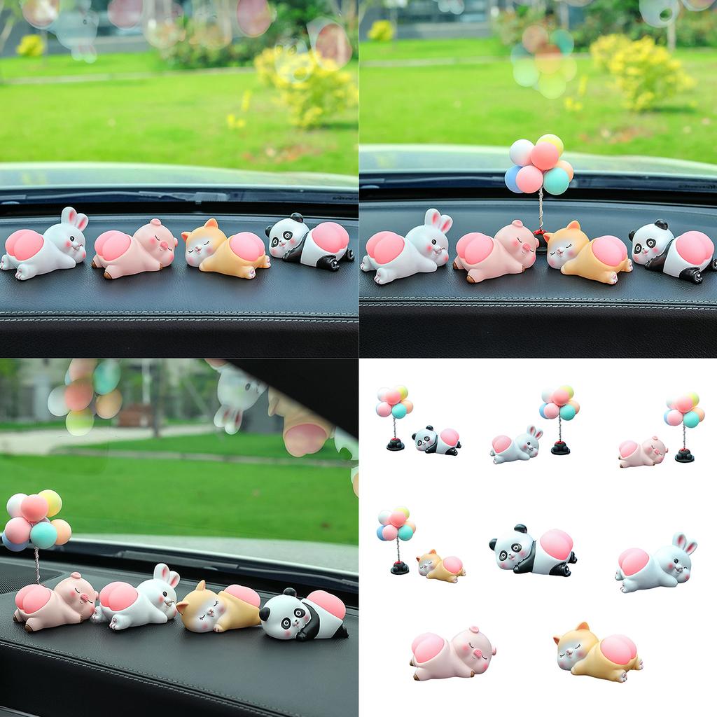 Adorable Resin Animal Figurine Car Dashboard Living Room Ornament For Adults Kids Anxiety Reduction And Home Decoration