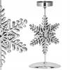 Świecznik Glamour Srebrny Na Tealight Śnieżynka