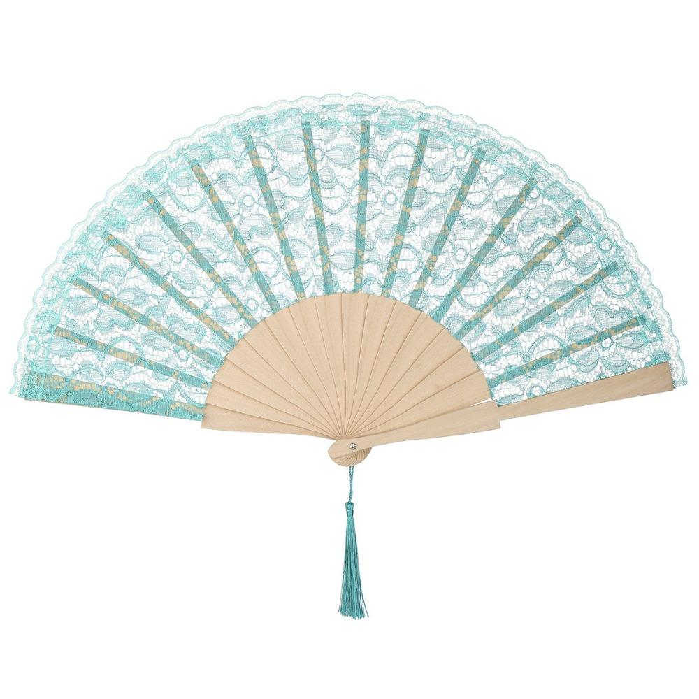 Handheld Lace Trim Folding Fan Vintage Antiquity Folding Fans Elegant Classic Fan Photography