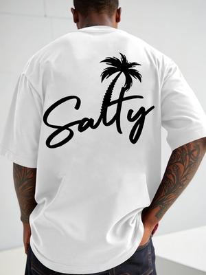 Mens Fashion Creative Design Sense Coconut Tree Printing Printing Sports Leisure Daily Versatile Summer Short Sleeve TShirt