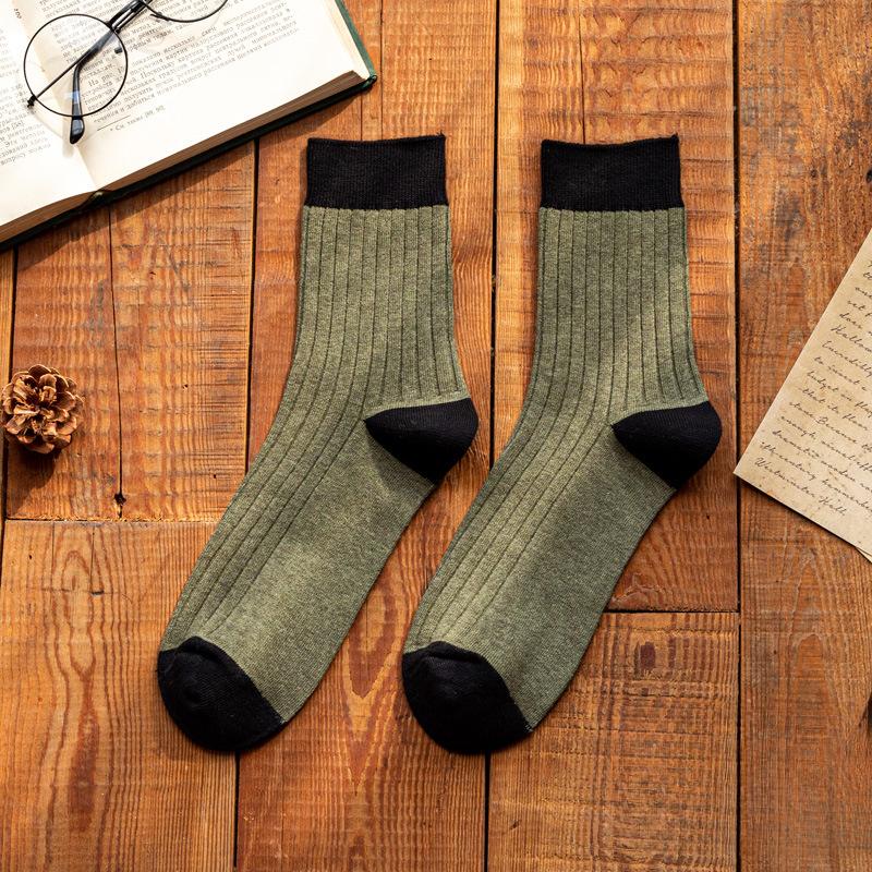 

Мужские осенне-зимние хлопковые толстые термоноски с дезодорирующим эффектом 1 pair армия зеленый