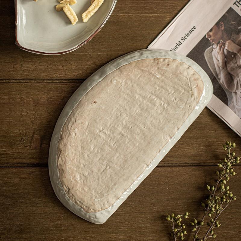Creative Ceramic Dim Sum Plate Platter Western Food Plate Moon Plate Tableware Plate Household Fruit Plate Tray Plate