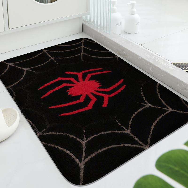 Bat Pattern Halloween Floor Mat-Super soft, non-slip, machine washable plush winter carpet, the best choice for Halloween