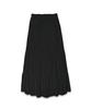 MARROT Shirred Frill Long Skirt_Black