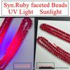Faceted Glossy Hexagonal Teardrop Rice Beads for DIY Ruby Bracelets