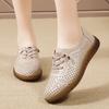 2025 Hollow Flat Mother Shoes Women Casual Shoes Simple White Wear-resistant Women  Sneakers