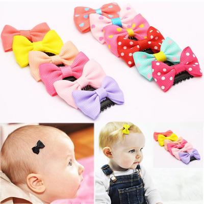 10PCS Cute Infant Girl's Fashion Newborn Headwear Mini Hair Clip Baby Hairpin Bow