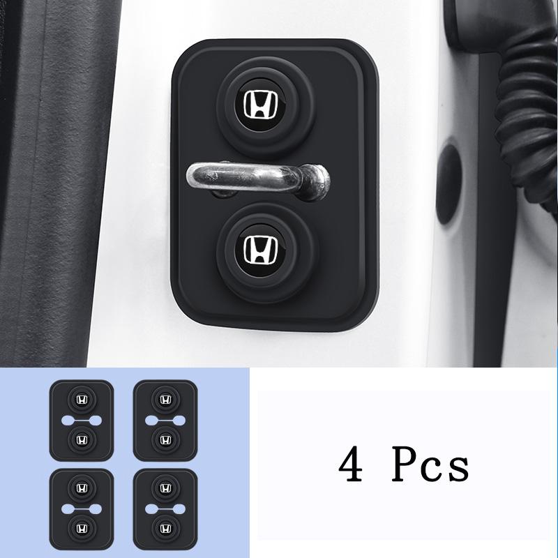 

4Pcs Car Door Lock Protective Cover Auto Sticker Accessories For Honda Civic FIT Accord Prelude CRV 5th Mugen City CRZ CRX Jazz 4 Pcs
