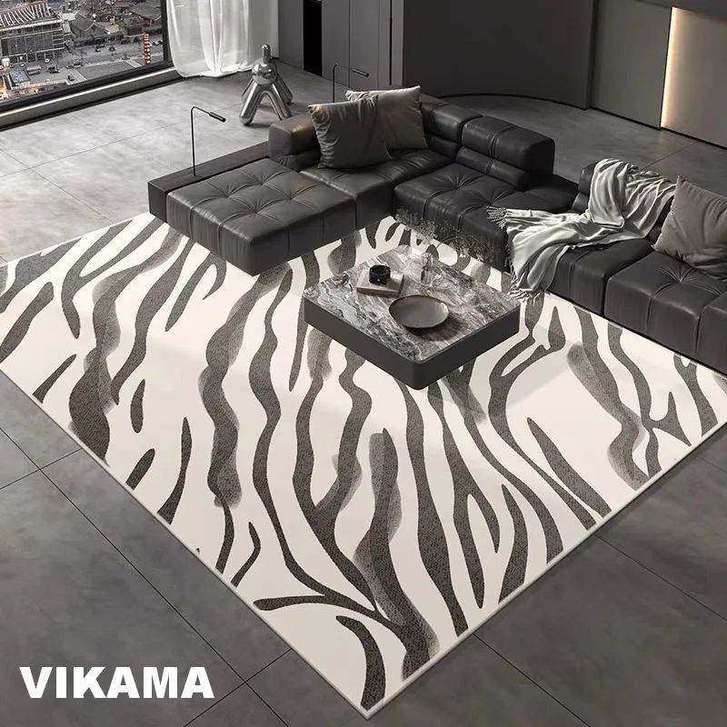 Velluto di Cristallo Moderno Semplice Tappetino per Divano da Camera da Letto Tavolino Tappeto di Grande Area Tappeto Resistente allo Sporco ad Asciugatura Rapida Lusso Leggero