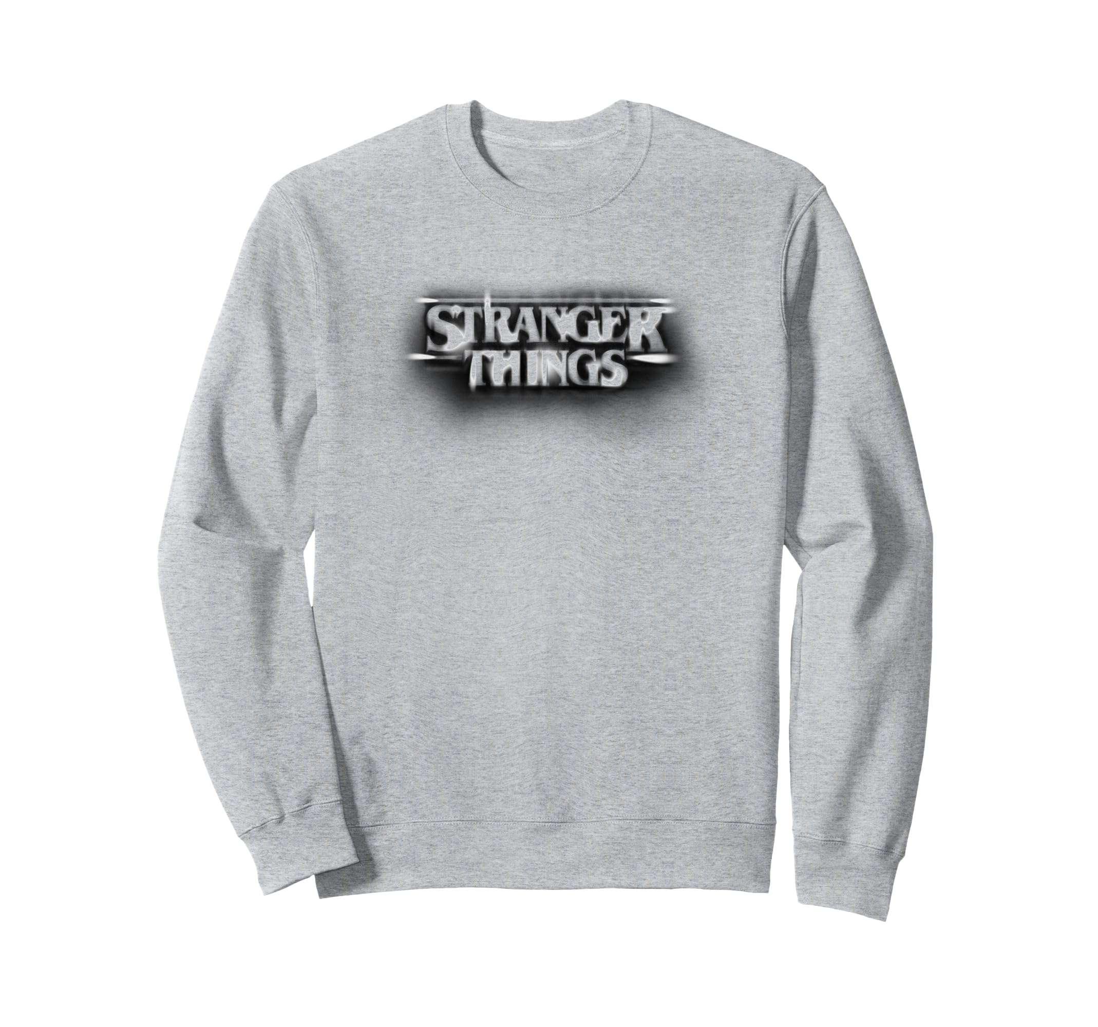 

Stranger Things Ghost Type Distressed Title Logo Sweatshirt серый