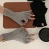 Knitted Wool Woman Winter Gloves Fashion Thicken Half-finger Half Finger Gloves Korean Style Glove Bracers Winter Warm