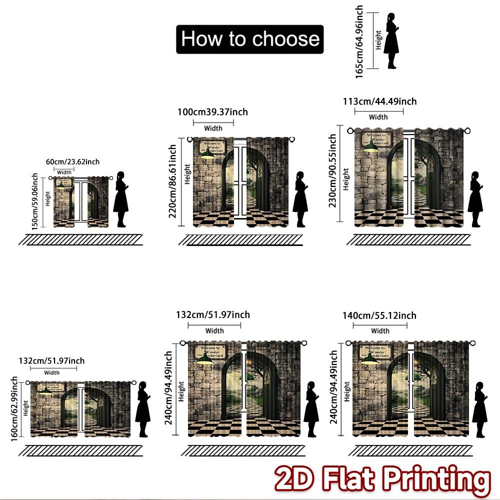 2D Flat Photography Backdrop Popular Party Party Backdrop Entrance To Wonderland 100% Polyester Holiday Decorations Perfect