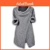 Elegante Maglione Cardigan Wrap da Donna a Maglia con Accogliente Collo a Dolcevita Sciarpa