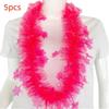 5pcs Glowing Large Fluorescent Garland Necklaces Five Star Lightweight Plastic Garland  Birthdays