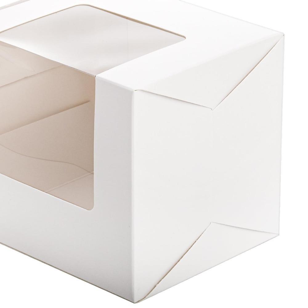 18pcs White Packaging Box with Transparent Windows Gift Boxes Wrapping Box with Clear View Window for Wedding Mugs Cup Boxes for Jewelry Display