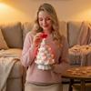 Ceramic Valentine's Day Tree LED Ornament Battery Box Home Ceramic Luminous Crafts