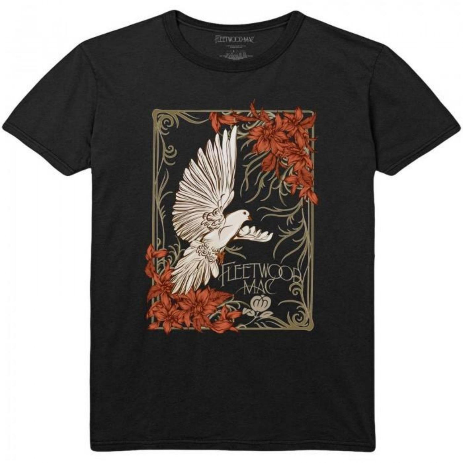 Fleetwood Mac Unisex Adult Dove Cotton T-Shirt S чёрный
