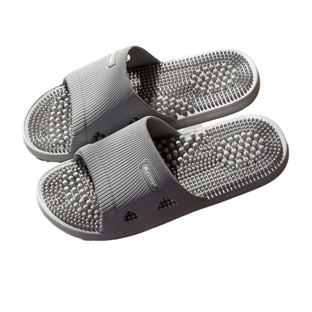 

Маленькая комната Ванночка для рефлексологии стоп Удобная для и здоровья Размер Сандалии, Устойчивые к проколам, Устойчивые к усадке, ПВХ, Тапочки, Ходьба, Офис, (Серый, серый