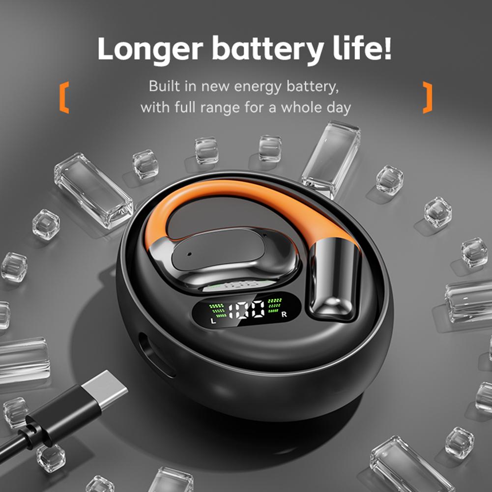 Wireless Earbuds BT 5.4 Earphones with Earhooks Built-in Mic Headphones Waterproof Ear Buds Bluetooth TWS HiFi Earphones