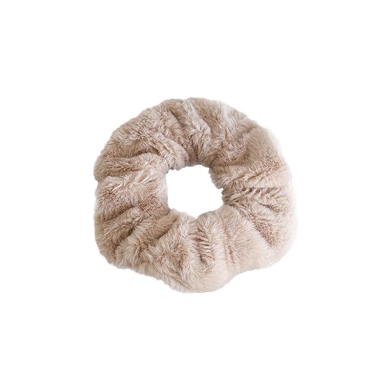 Herbst/Winter Plüsch Haargummis - Groß Süße Milchtee Farbe für Frauen